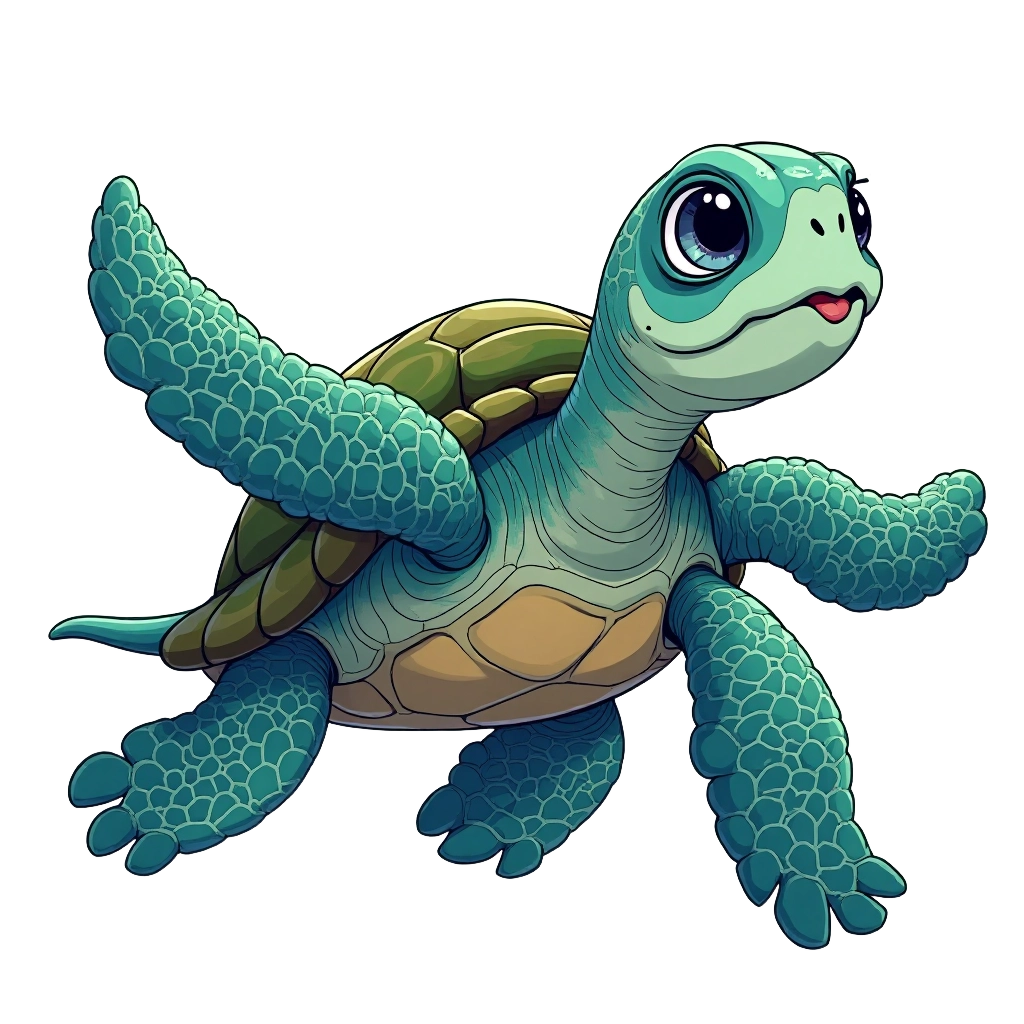 Cartoon Sea Turtle